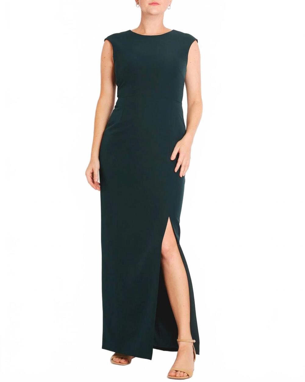 NEW CAMILYN BETH lana sheath gown in evergreen